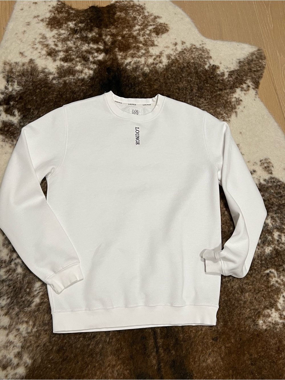 Lounge Crewneck Sweatshirt in White